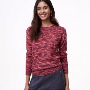 LOFT spacedye‎ mohair blend crew neck slouchy sweater L